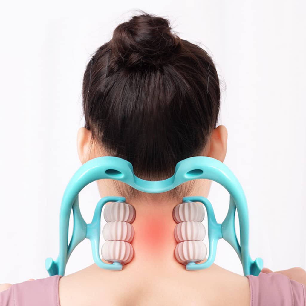 MAYCREATE Neck Massager, 6 Neck Massager Rollers for Pain Relief Manual Roller Massager for Neck, Relaxology Neck Massager Relieve Neck Soreness Muscle Pain MAYCREATE Neck Massager, 6 Neck Massager Rollers for Pain Relief Manual Roller Massager for Neck, Relaxology Neck Massager Relieve Neck Soreness Muscle Pain